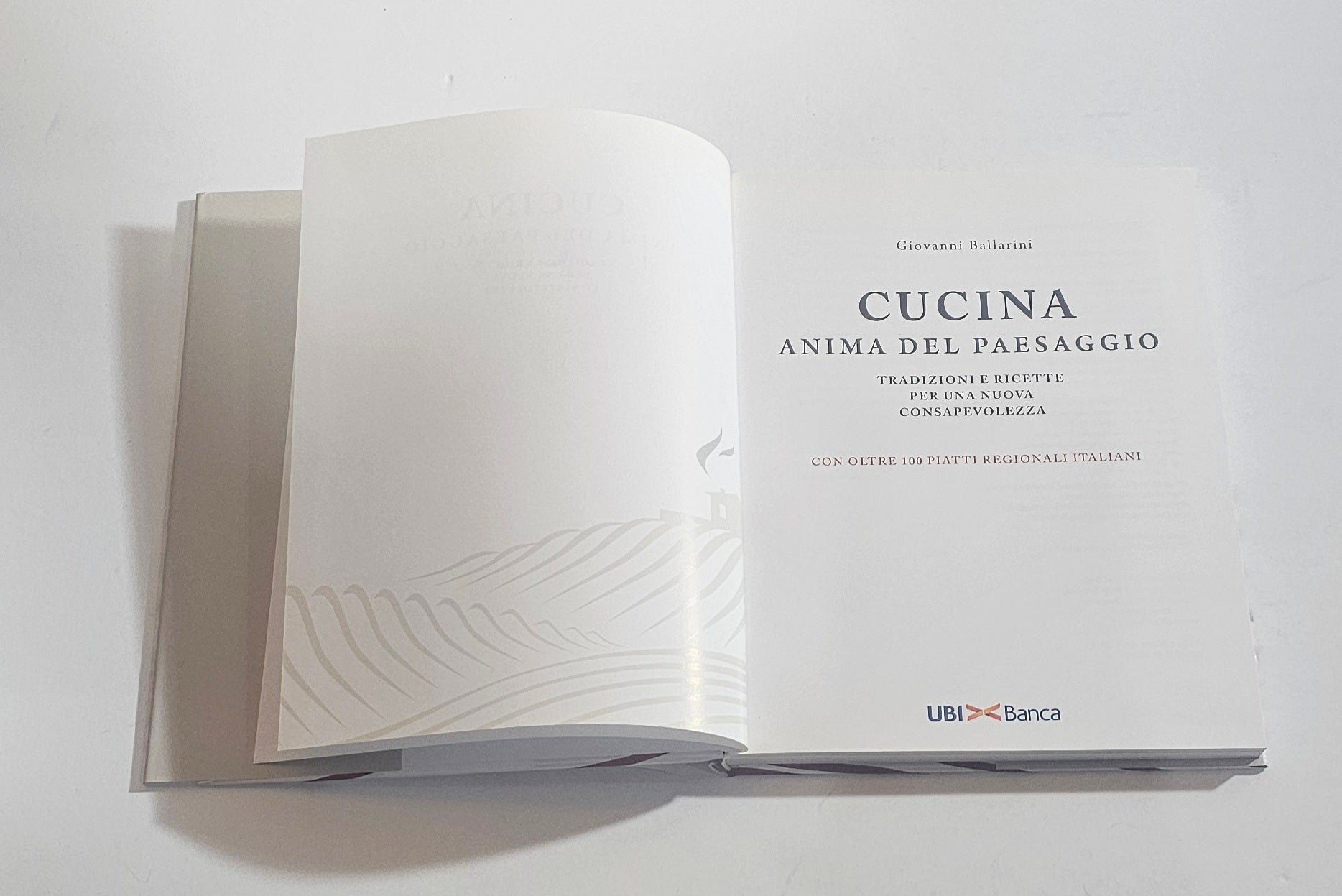 cucina anima del paesaggio frontespizio ricette italiane libro