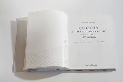 cucina anima del paesaggio frontespizio ricette italiane libro
