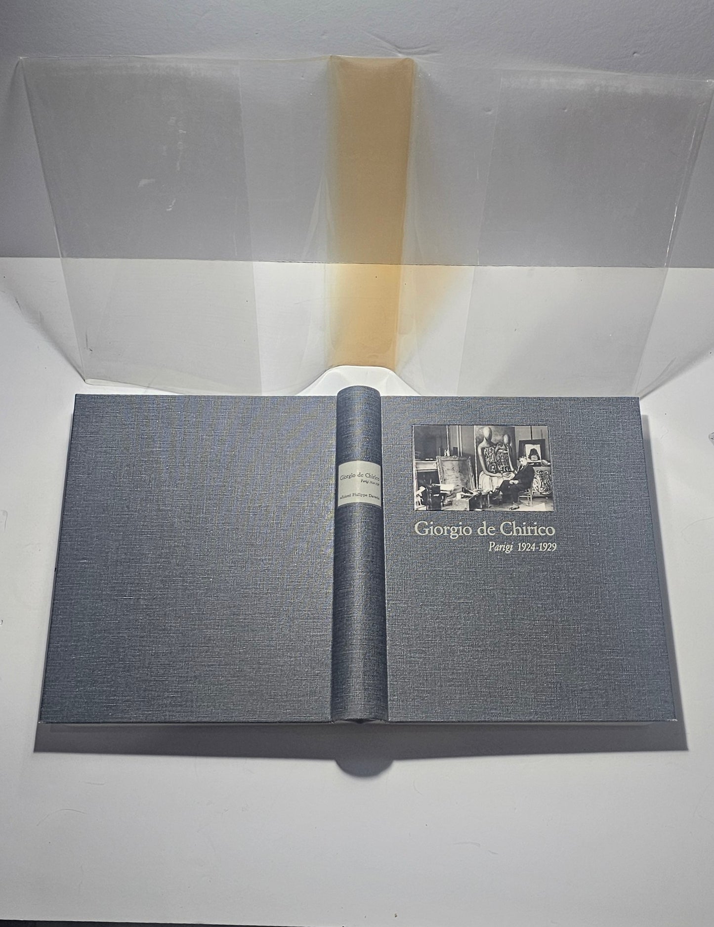 Legatura editoriale Giorgio de Chirico con acetato originale iolibrocarmine
