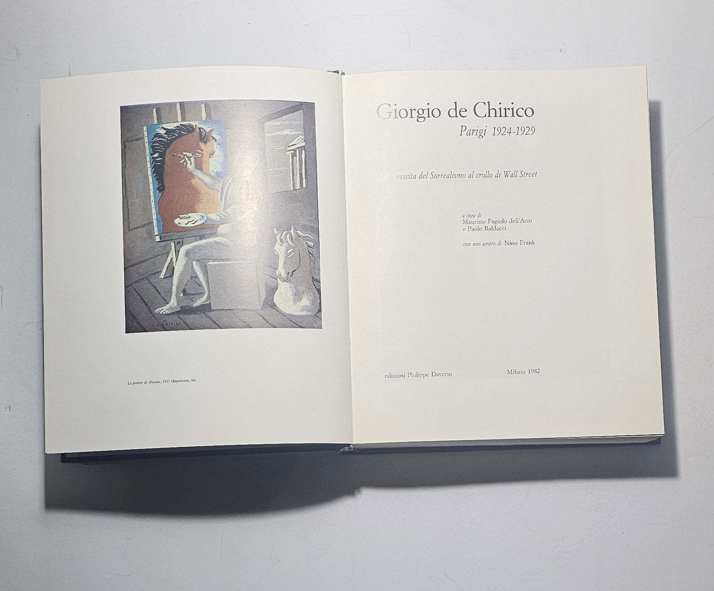 Frontespizio Giorgio de Chirico Parigi 1924 1929 iolibrocarmine
