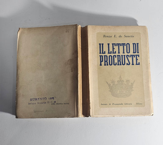 Libro Il letto di Procuste De Sanctis IPL Milano io libro carmine
