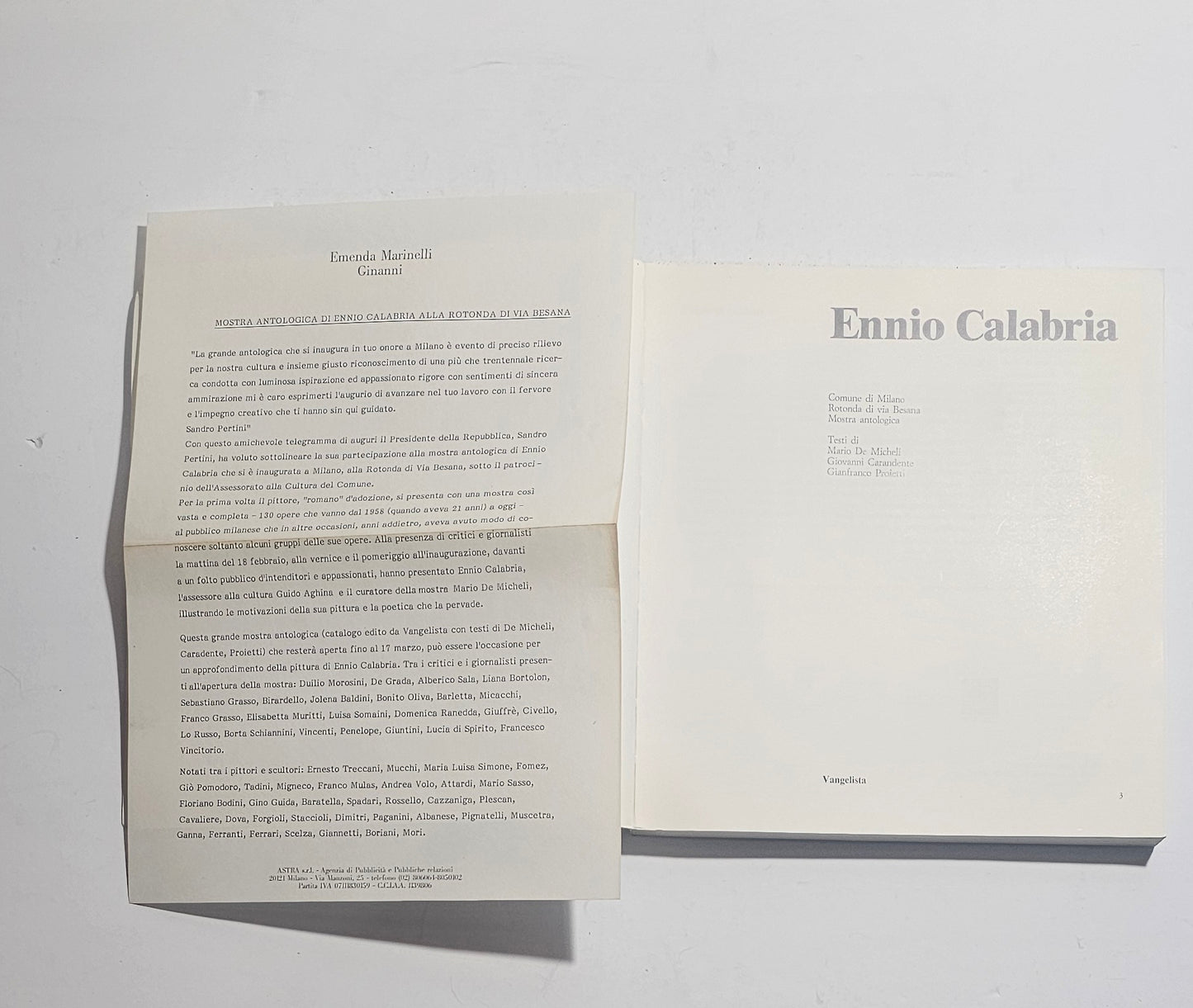 Libro arte Vangelista di Ennio Calabria