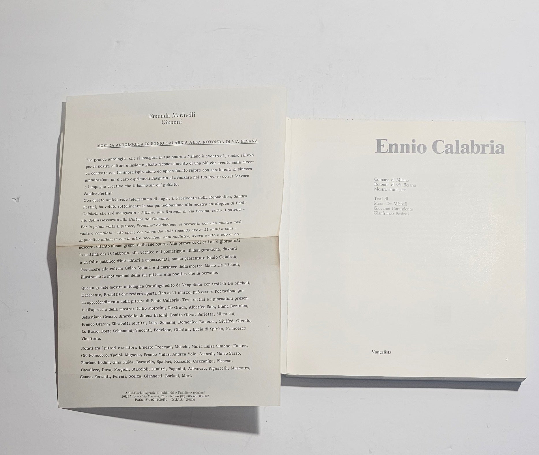 Libro arte Vangelista di Ennio Calabria