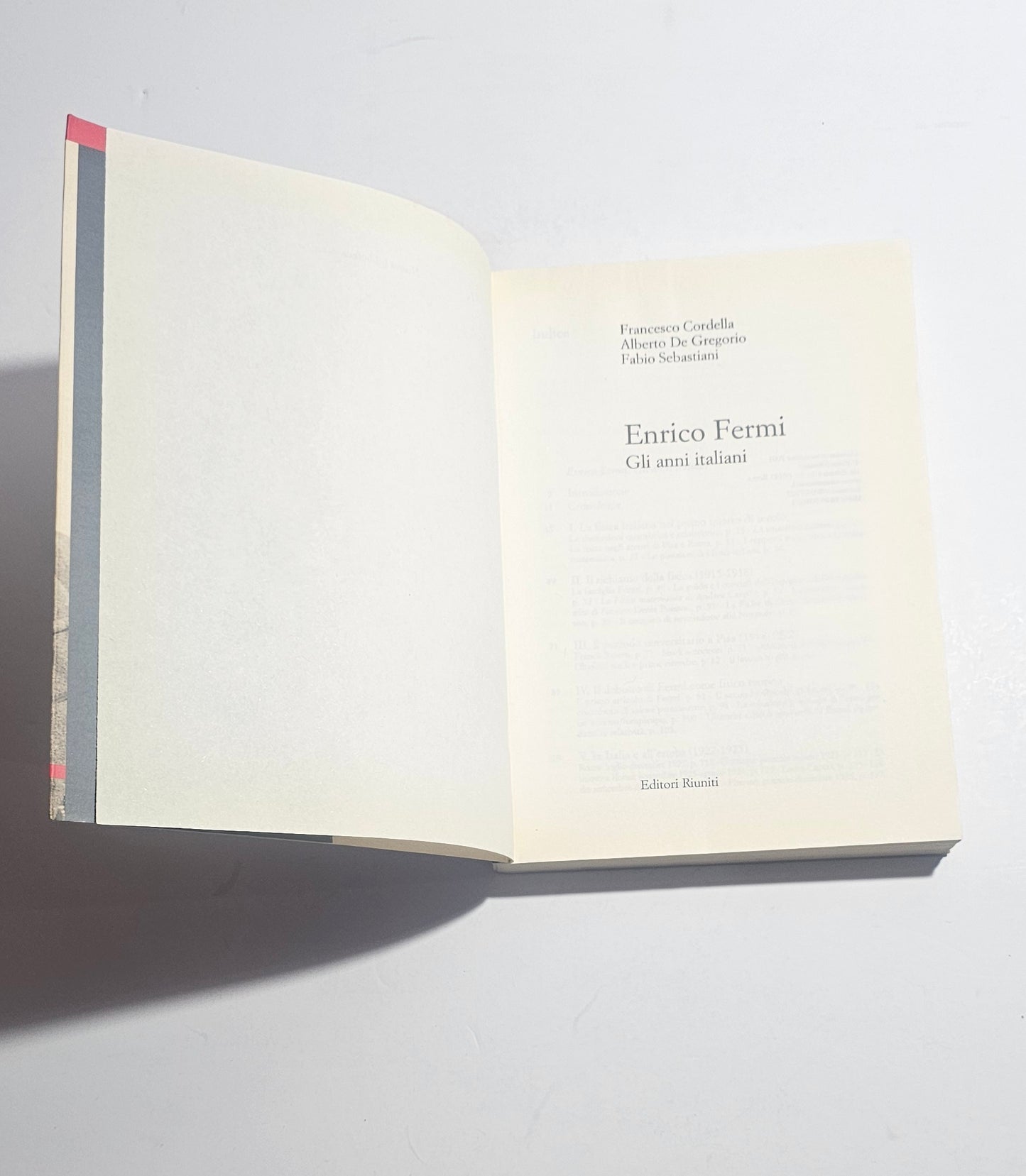 frontespizio libro enrico fermi gli anni italiani