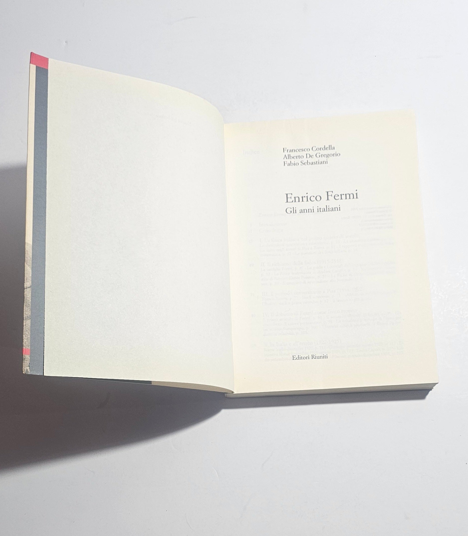 frontespizio libro enrico fermi gli anni italiani