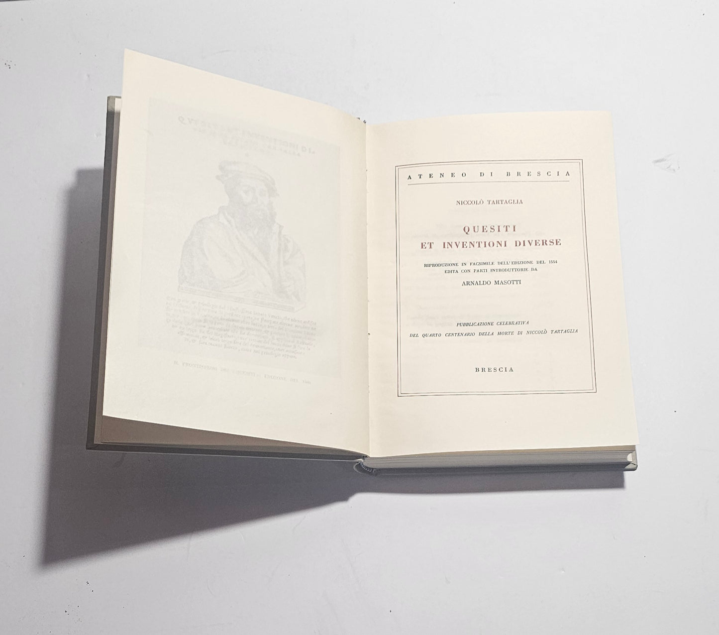 Frontespizio facsimile Tartaglia 1554
