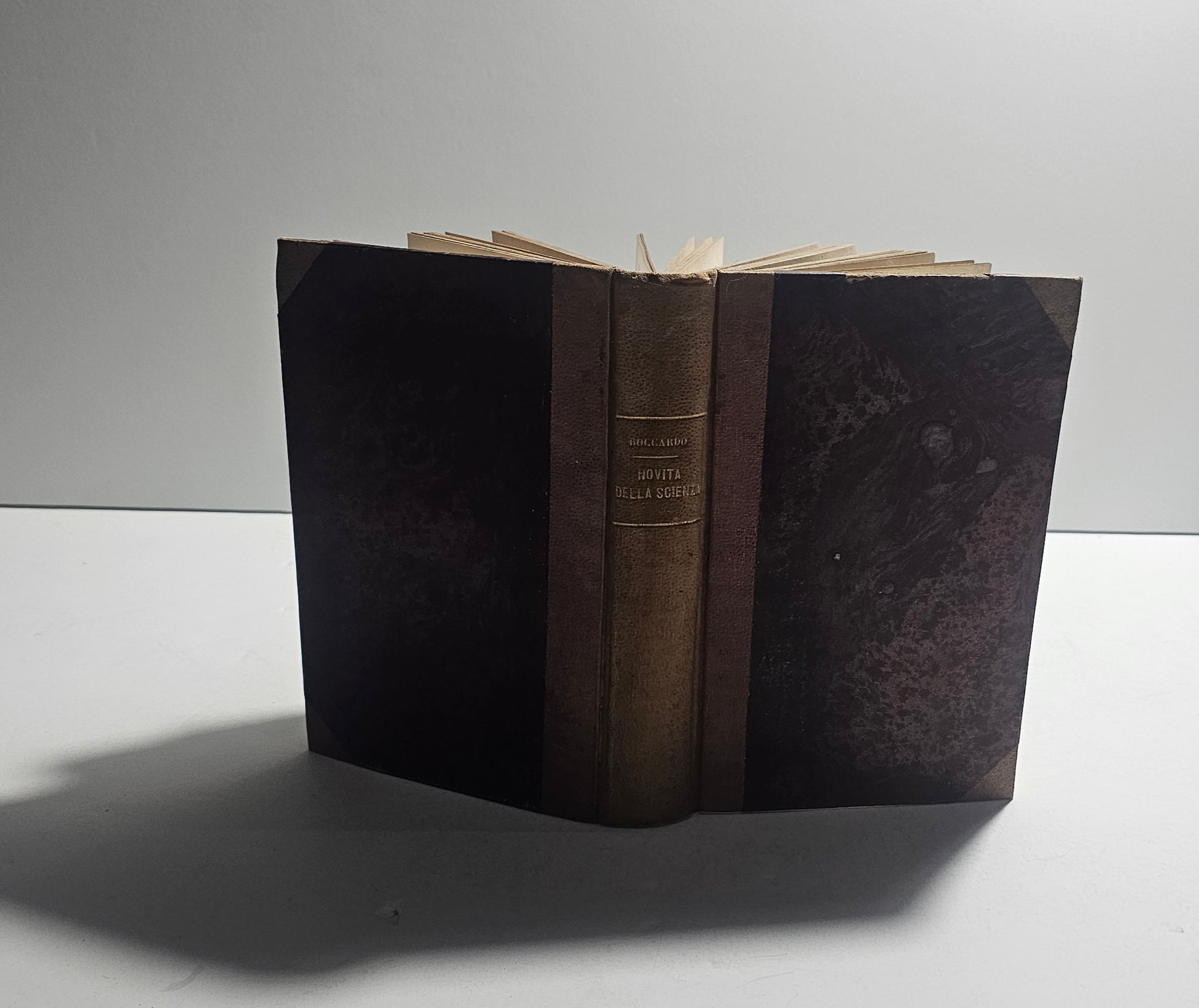 Legatura mezza pelle libro antico
