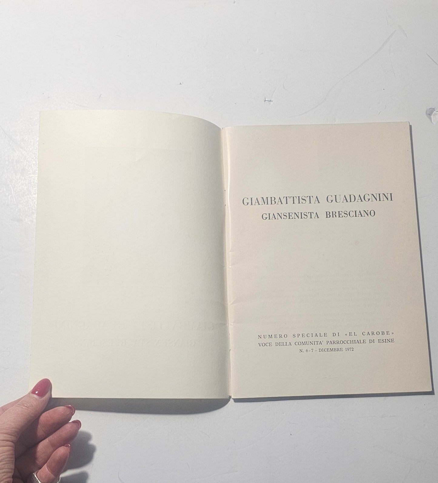 Frontespizio del volume Giambattista Guadagnini Giansenista Bresciano iolibrocarmine