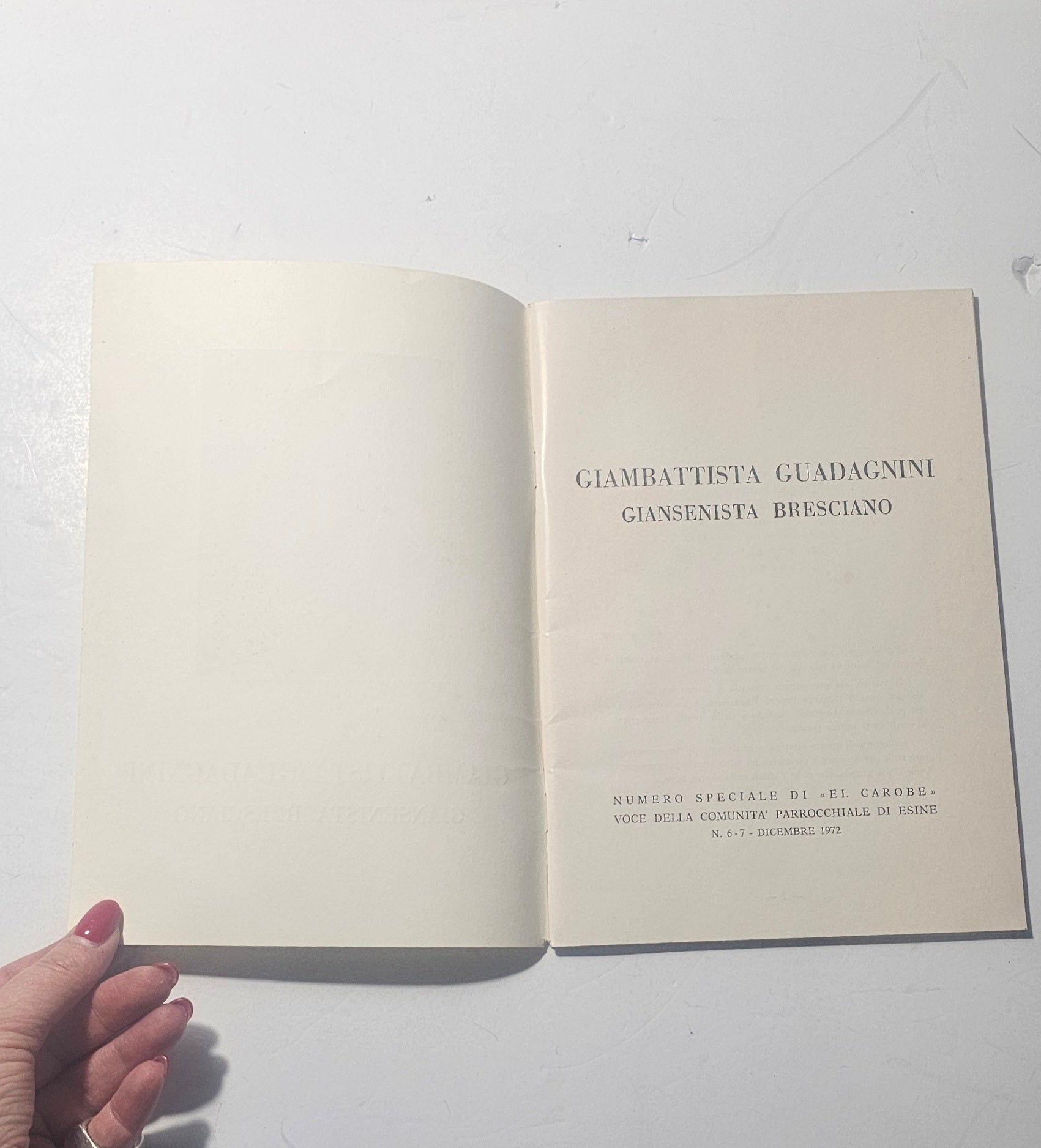 Frontespizio del volume Giambattista Guadagnini Giansenista Bresciano iolibrocarmine