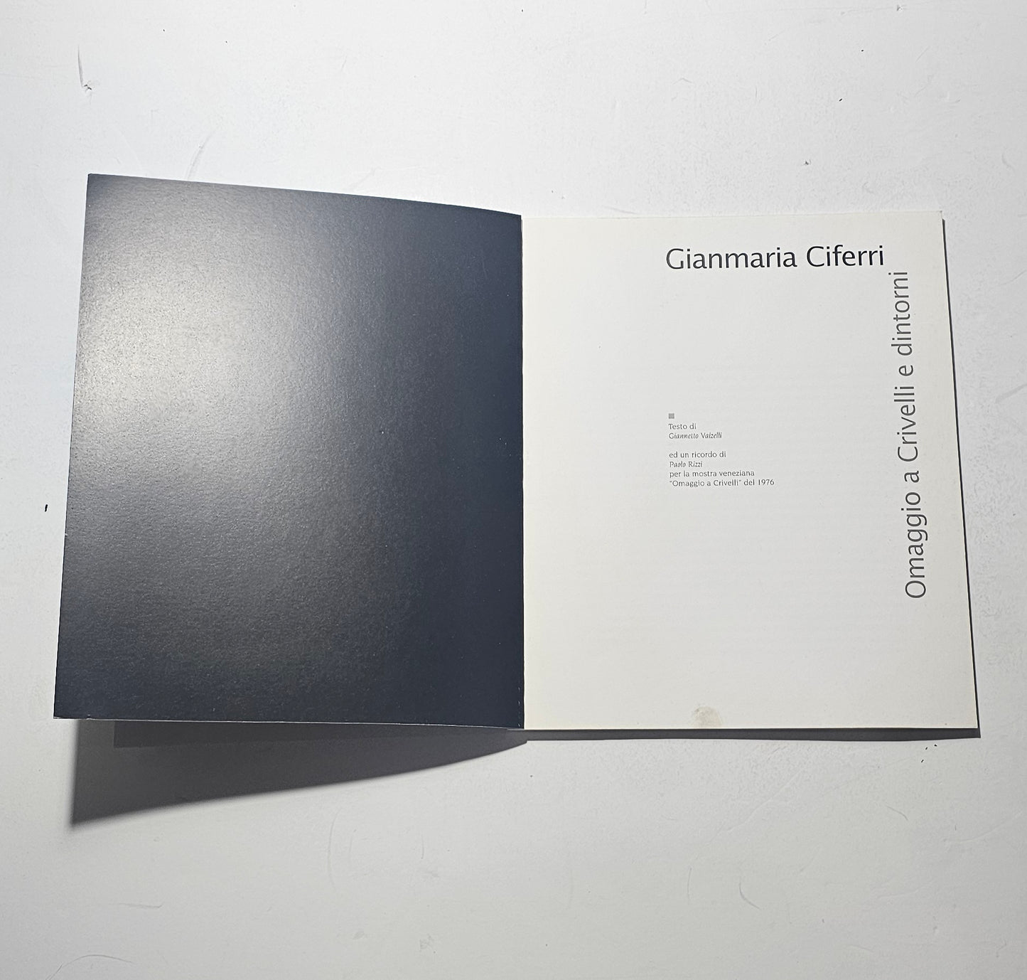 Frontespizio Gianmaria Ciferri catalogo illustrato arte italiana iolibrocarmine