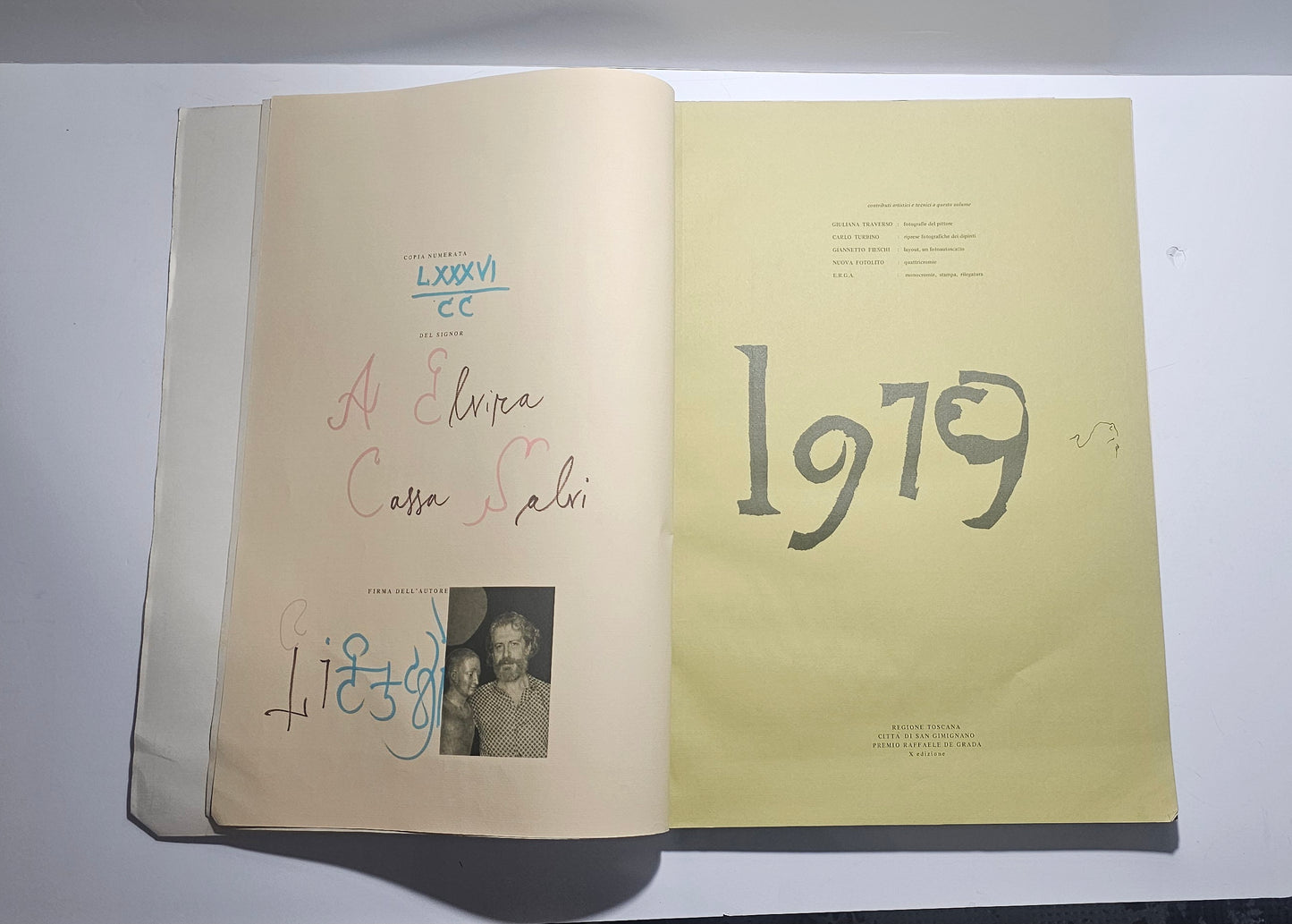 Copia numerata e firma autografa Giannetto Fieschi iolibrocarmine