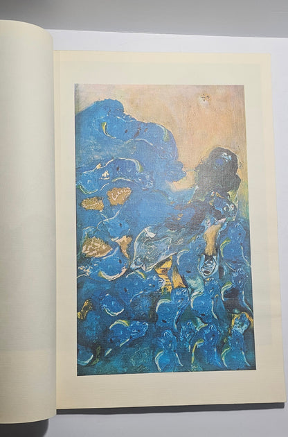 Opera illustrata blu Giannetto Fieschi catalogo arte iolibrocarmine su tela