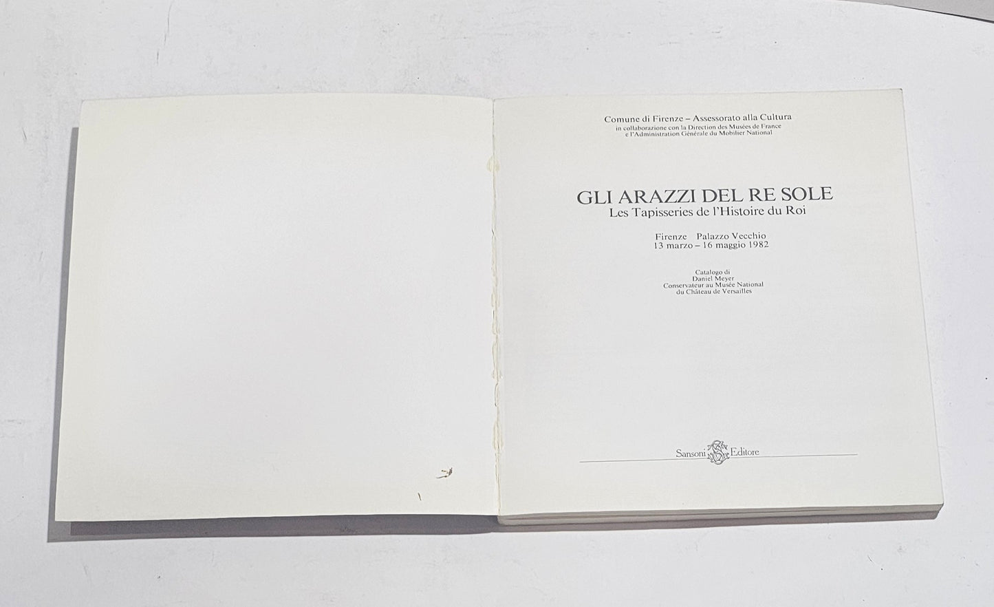 Frontespizio Gli arazzi del Re Sole Palazzo Vecchio Firenze
