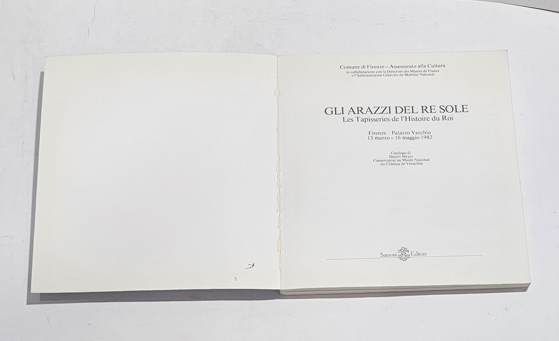 Frontespizio Gli arazzi del Re Sole Palazzo Vecchio Firenze