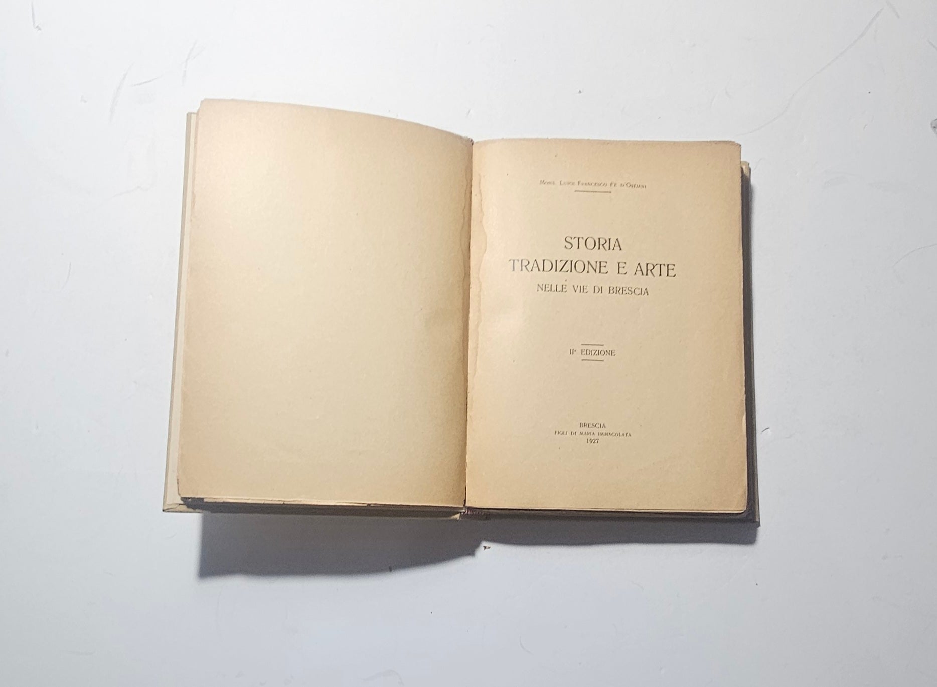 Frontespizio illustrato Storia Tradizione e Arte nelle Vie di Brescia iolibrocarmine
