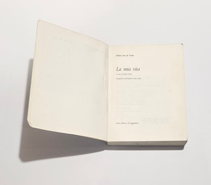 Libro Henry Van de Velde La mia vita Il Saggiatore frontespizio