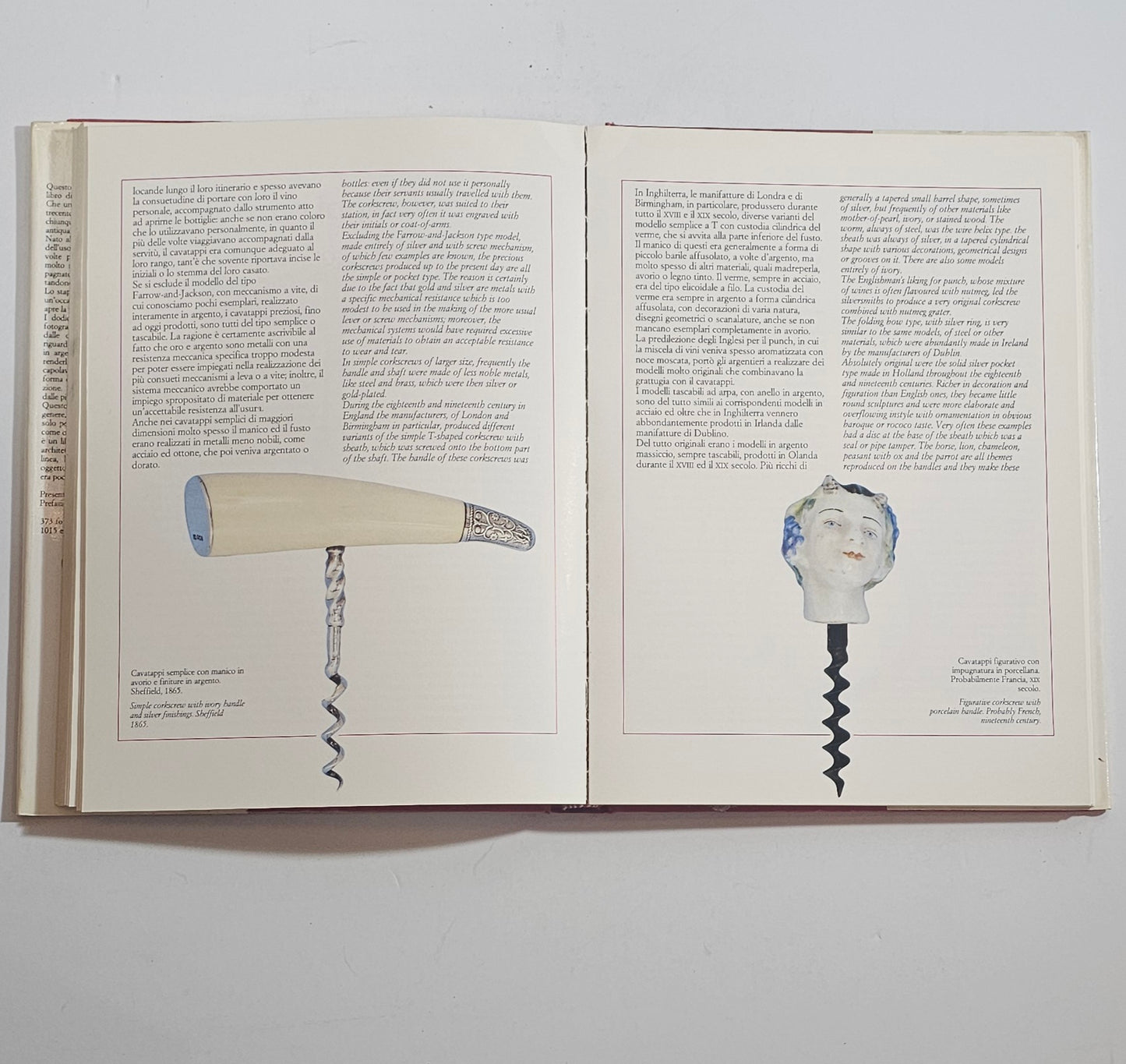 interno libro cavatappi modelli storici illustrazioni