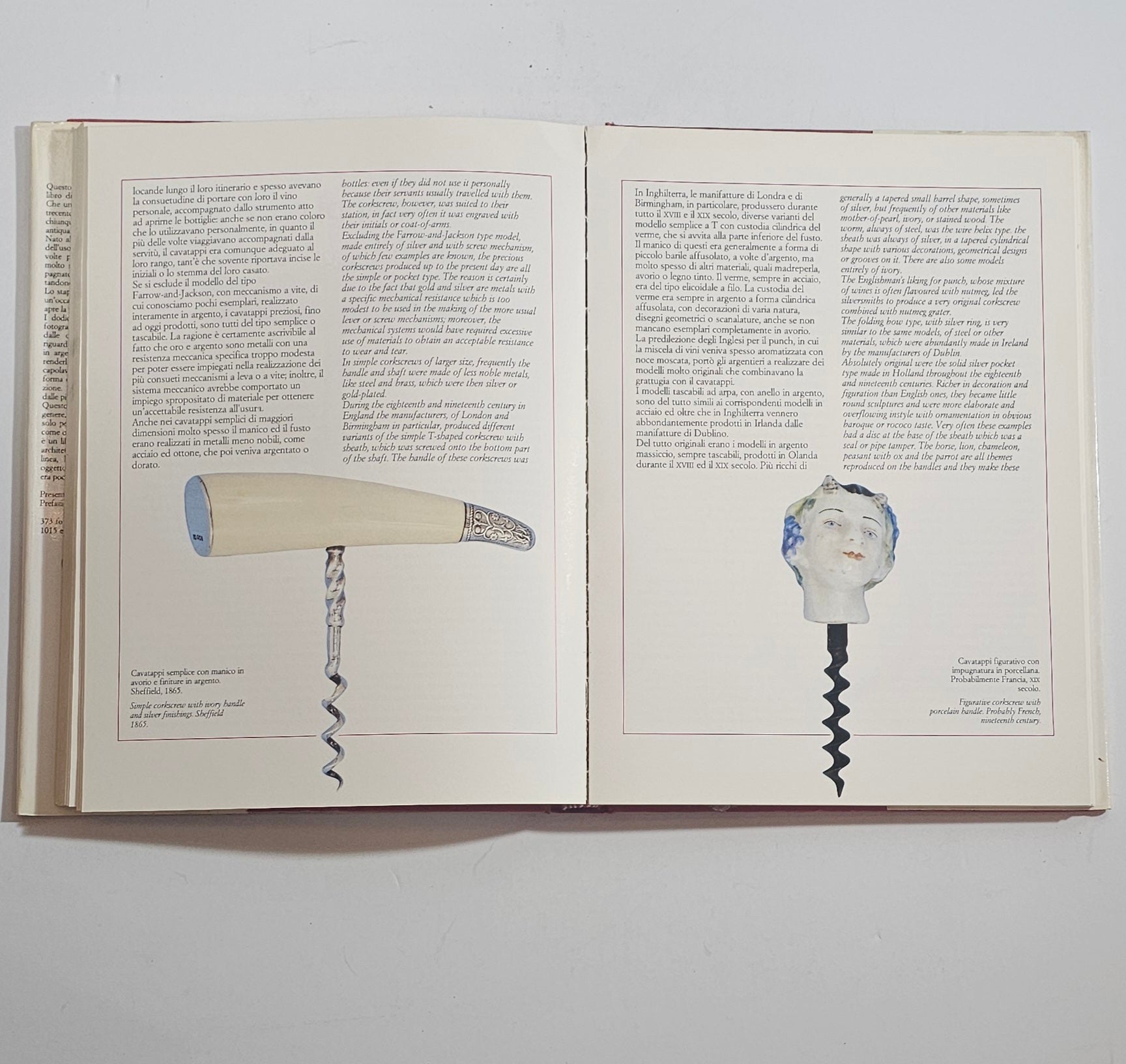 interno libro cavatappi modelli storici illustrazioni