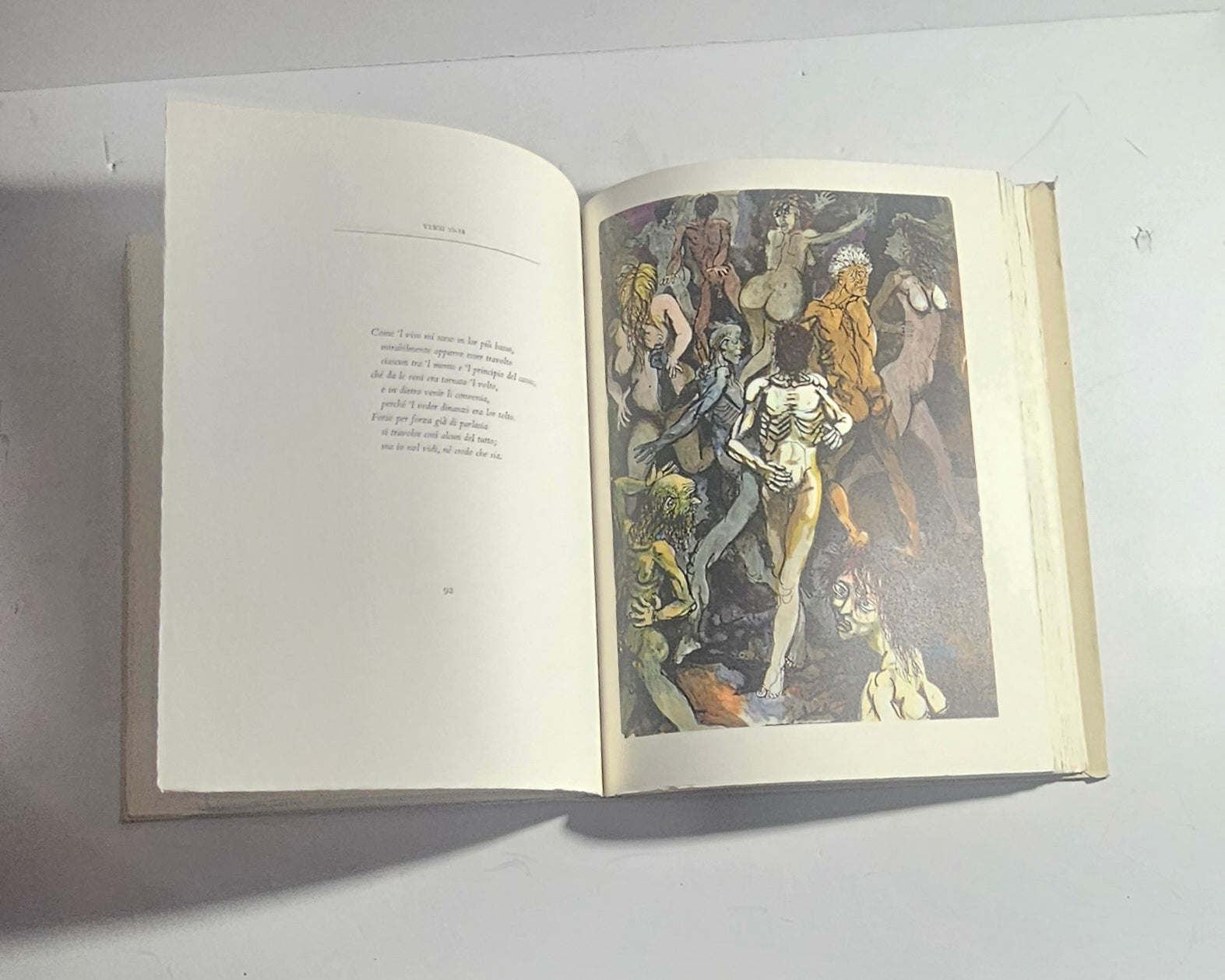 Interno illustrato Il Dante di Guttuso tavola dantesca a colori iolibrocarmine