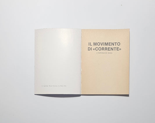 Pagine interne libro Corrente arte italiana io libro carmine

