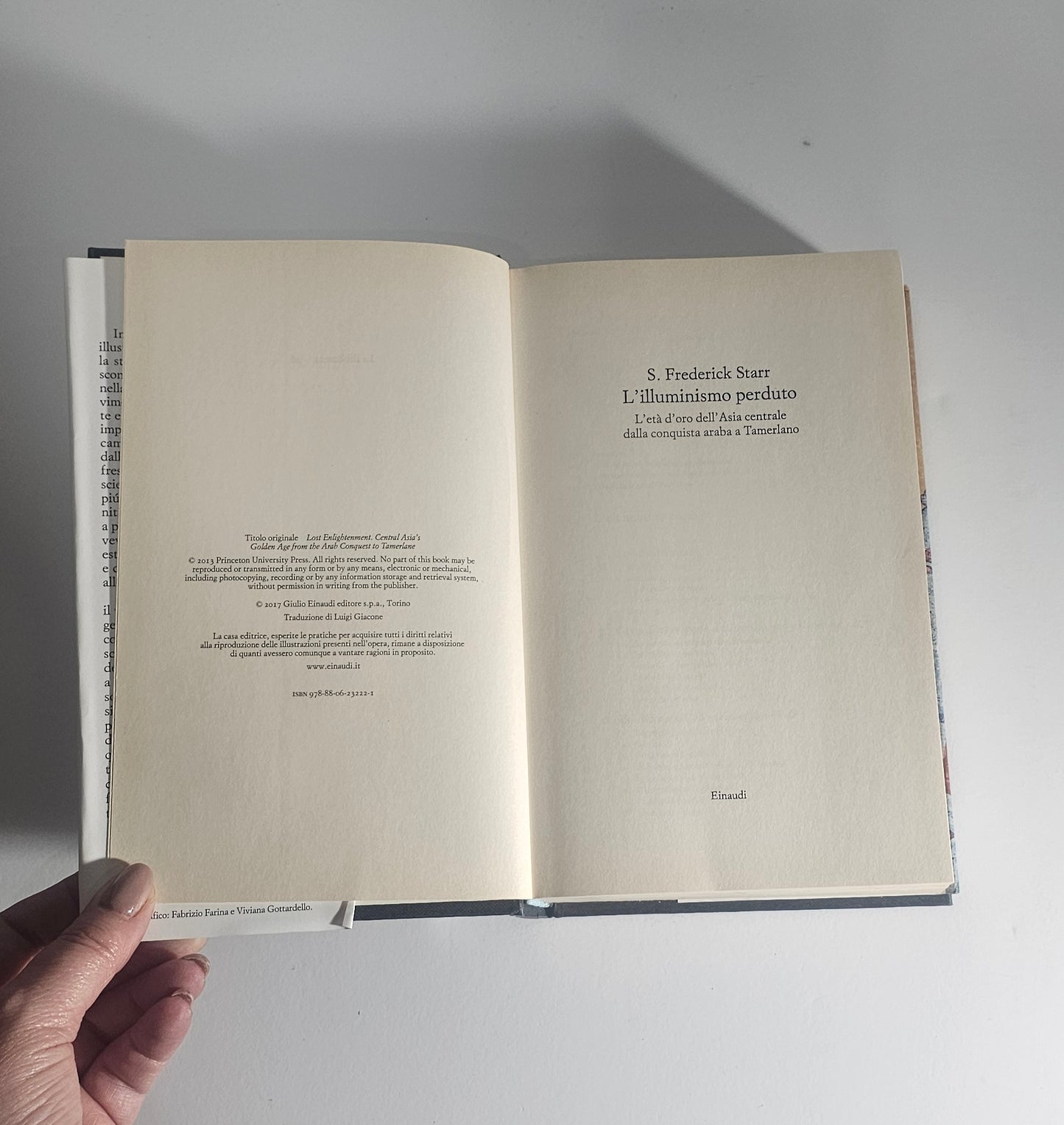Libro Illuminismo perduto Asia centrale Starr Einaudi io libro carmine
