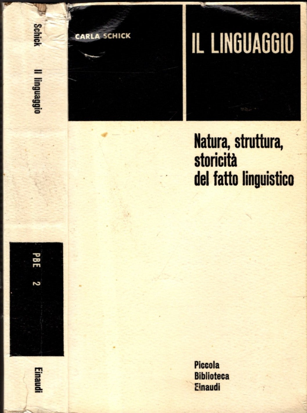 Schick Carla, Il Linguaggio. Natura, Struttura, Storicità  Del Fatto Linguistico