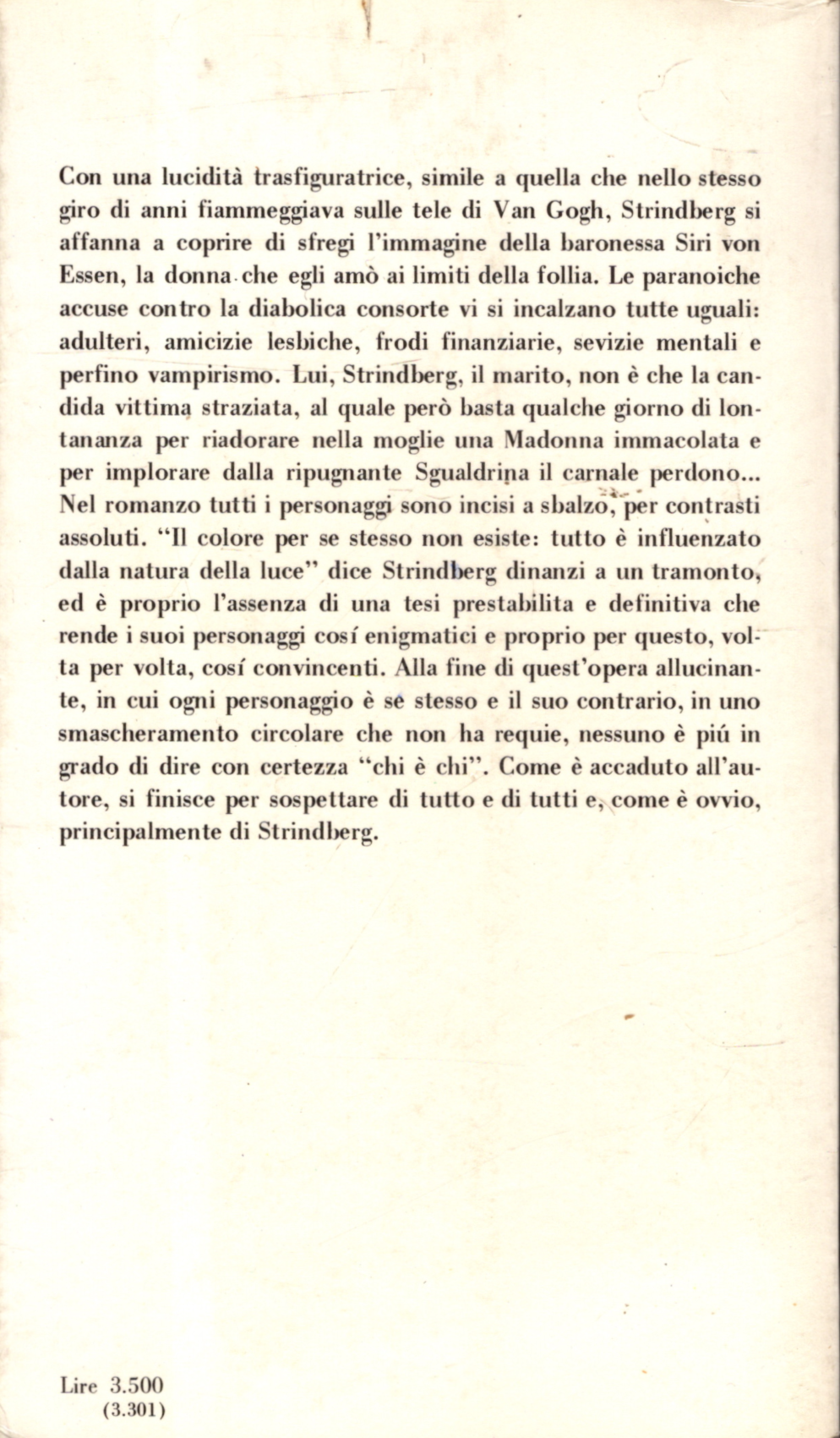 AUTODIFESA DI UN FOLLE - STRINDBERG