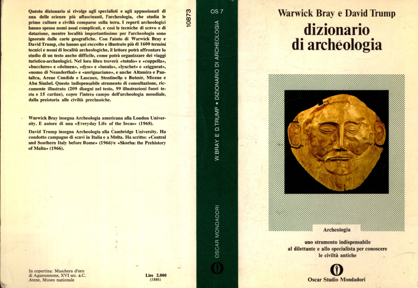 DIZIONARIO DI ARCHEOLOGIA - WARWICK BRAY E DAVID TRUMP