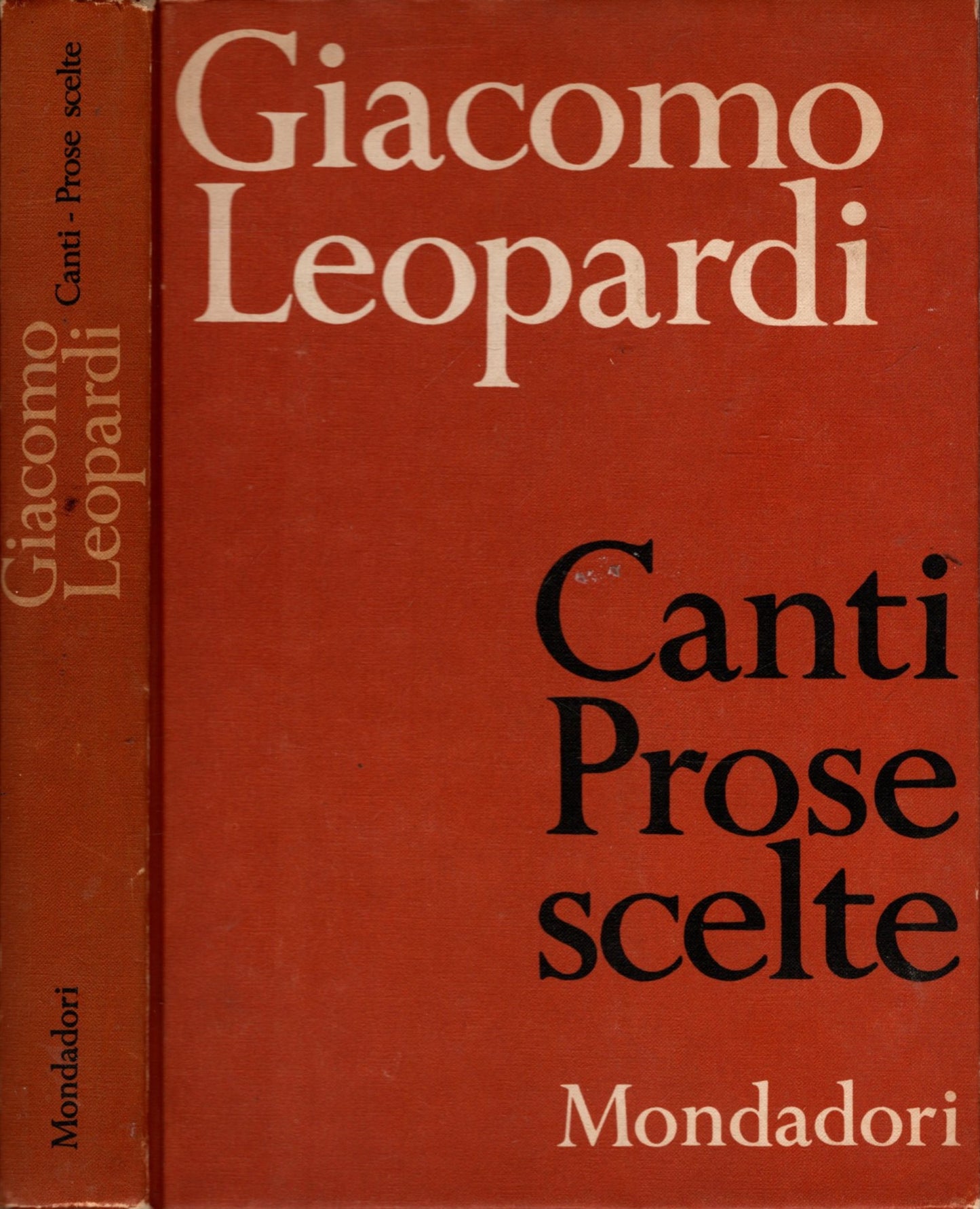 CANTI PROSE SCELTE - Giacomo Leopardi