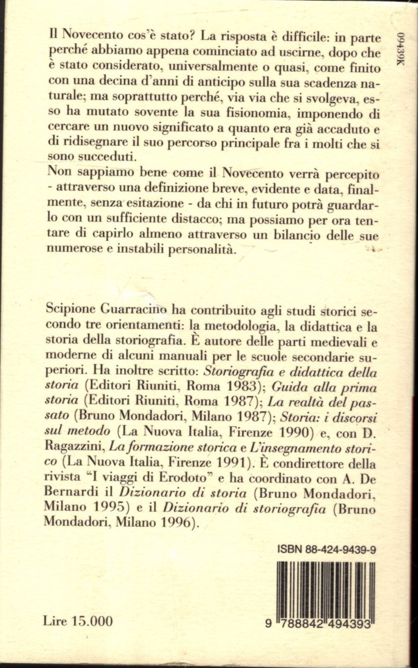 Il Novecento e le sue storie - Guarracino, Scipione