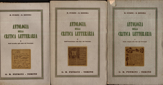 Antologia della Critica Letteraria - M. Furini - E. Bonora