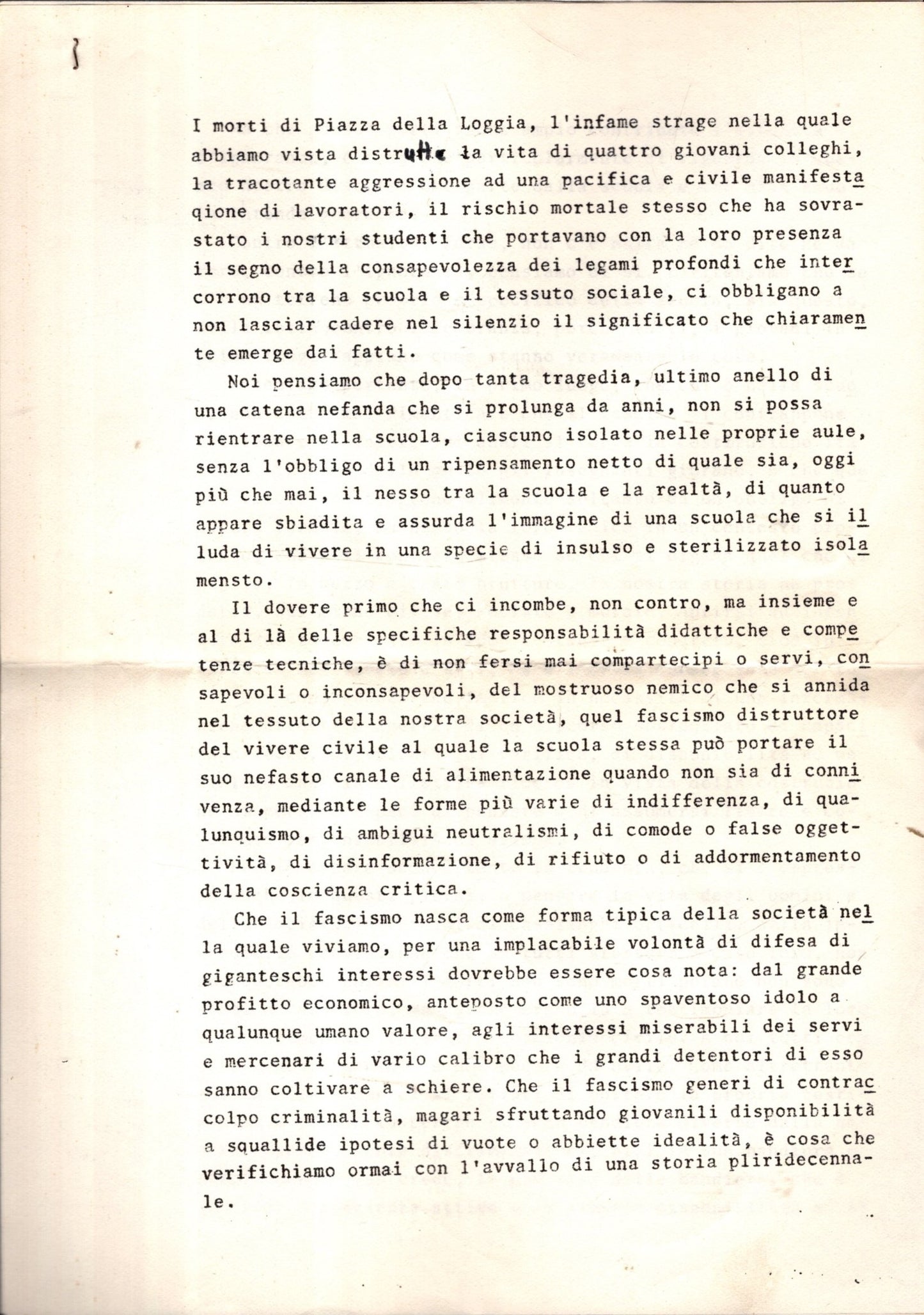 Risposte A Una Lettera Riflessioni Di Uomini Di Cultura Su Strage E Processo Di Piazza Loggia