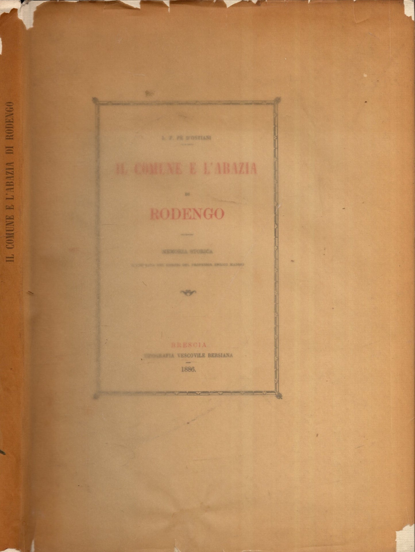 Il Comune e l'Abazia di Rodengo / Anastatica