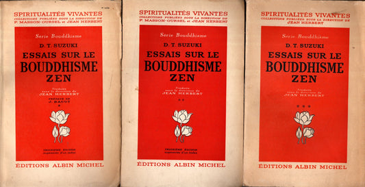 Essais Sur Le Bouddhisme Zen D.T. Suzuki Tre Libri *