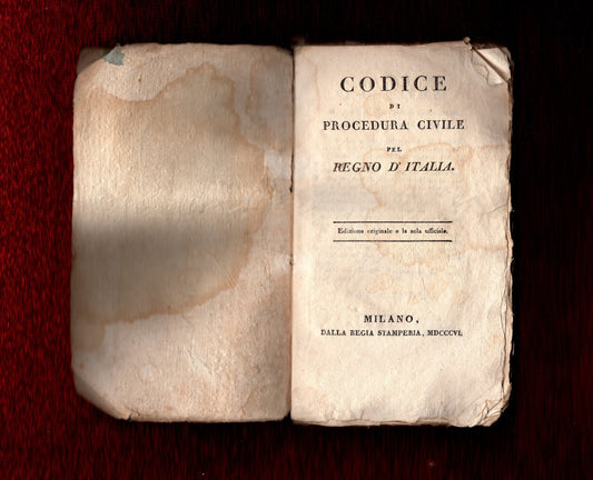 Codice Di Procedura Civile Pel Regno D'italia 1806 *