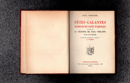 Fetes Galantes Romances Sans Paroles Suiviers De La Legende De Paul Verlaine *