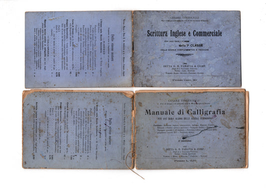 2 Manuali di calligrafia 1905-1907