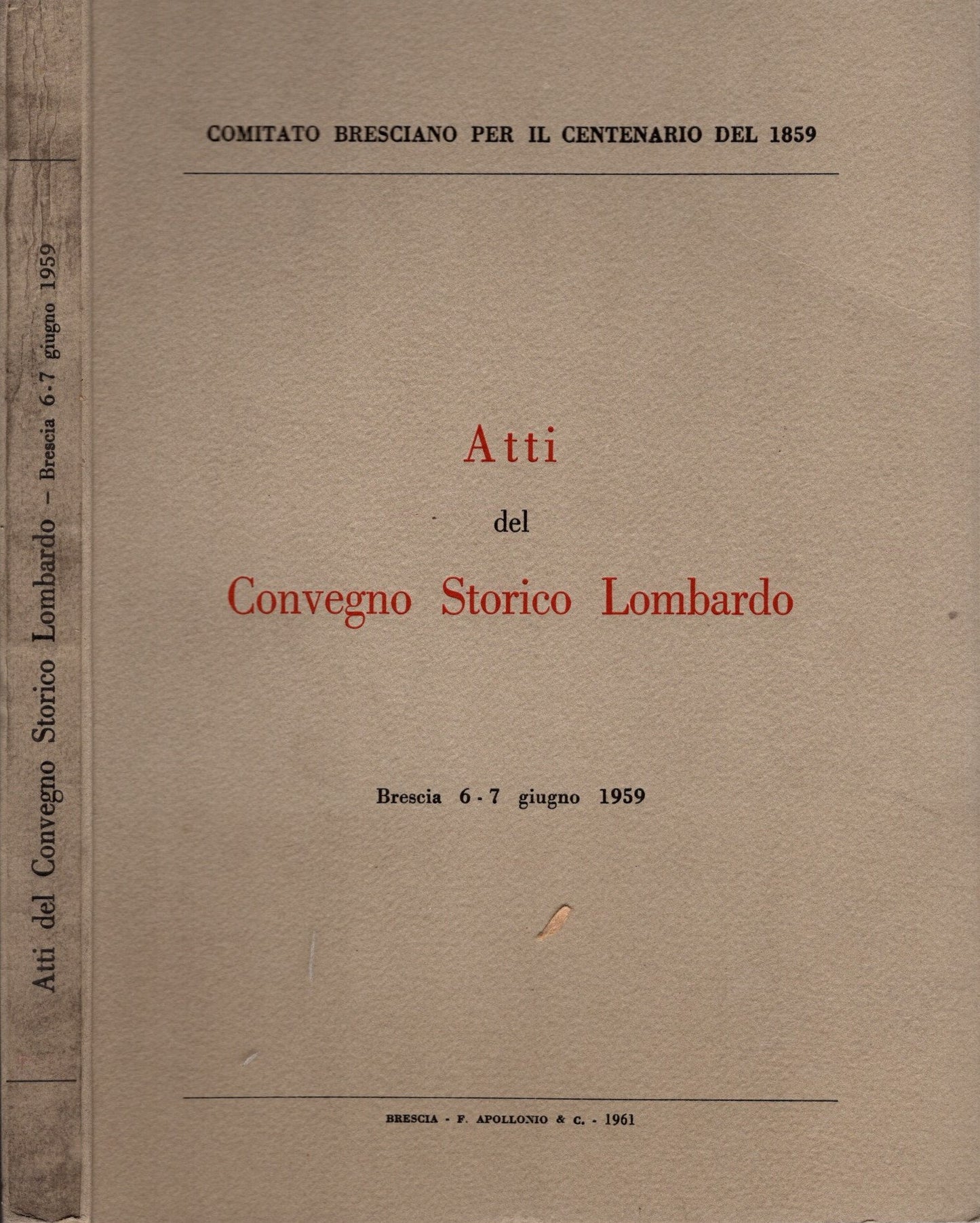 Atti del Convegno Storico Lombardo