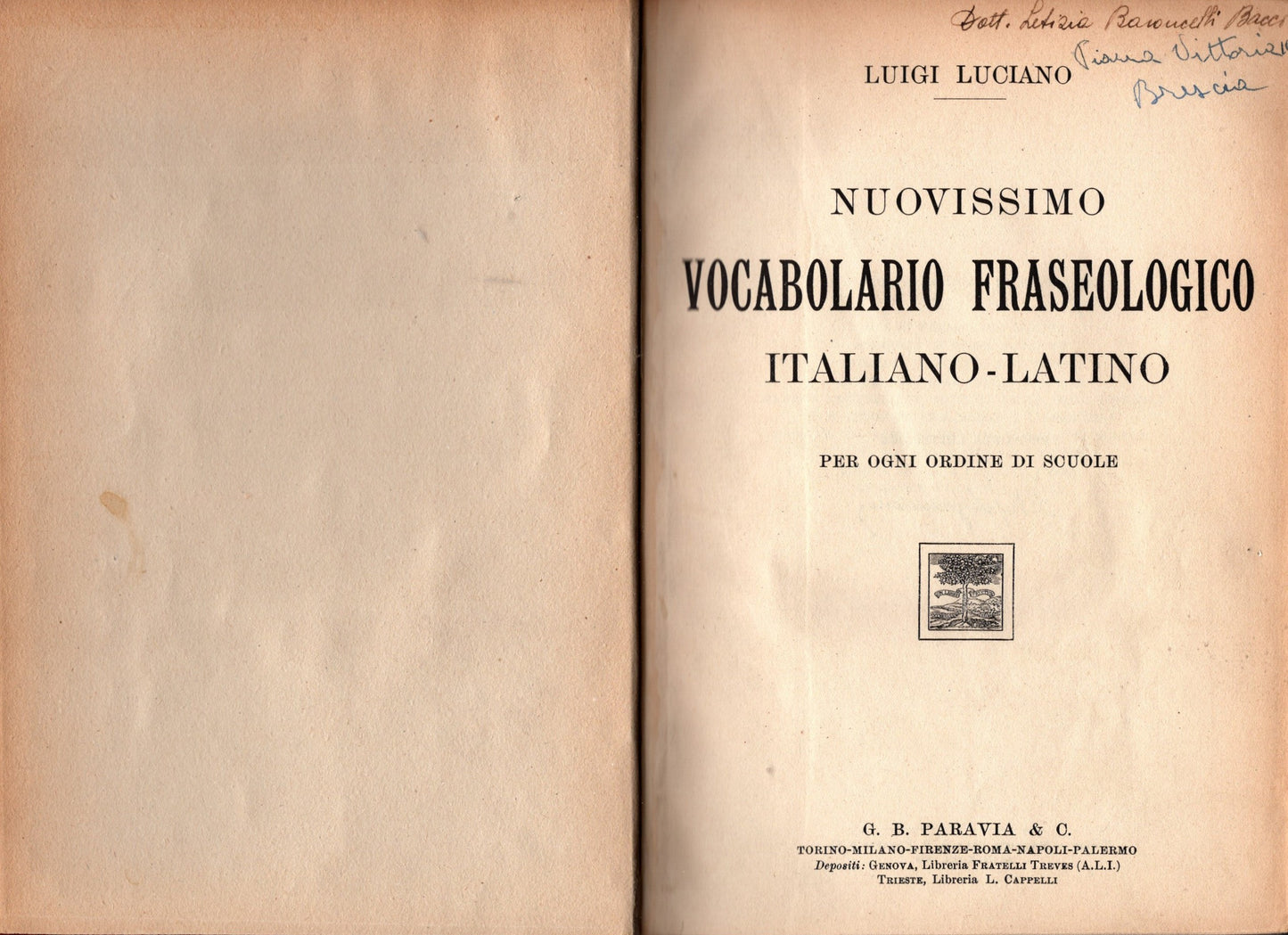 Nuovissimo Vocabolario Fraseologico Italiano Latino