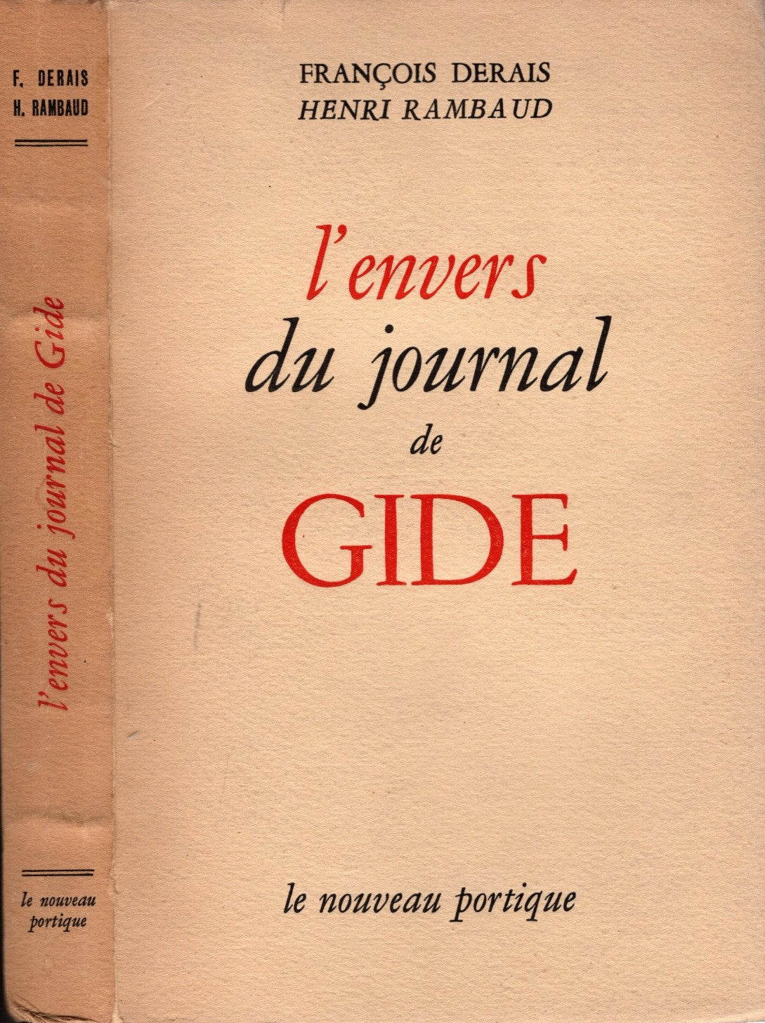 L'Envers du Journal de Gide -Francois Derais - Henri Rambaud