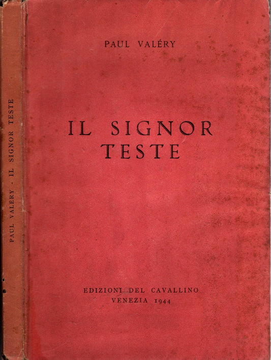 Il signor teste - Valéry, Paul