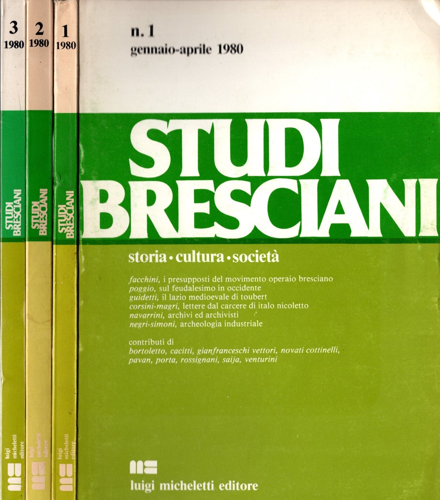 Studi bresciani anno 1980 3 vol.