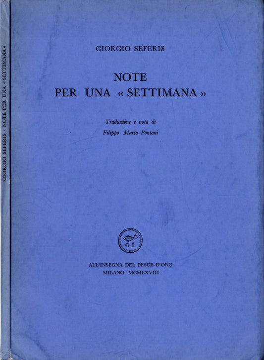 Note per una settimana - Giorgio Seferis
