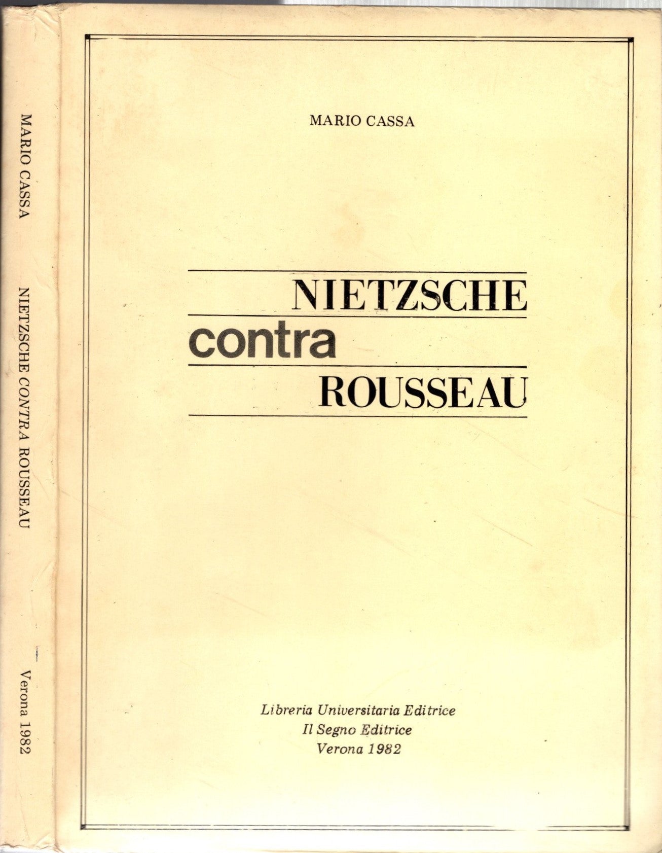 Nietzsche Contra Rousseau - Mario Cassa