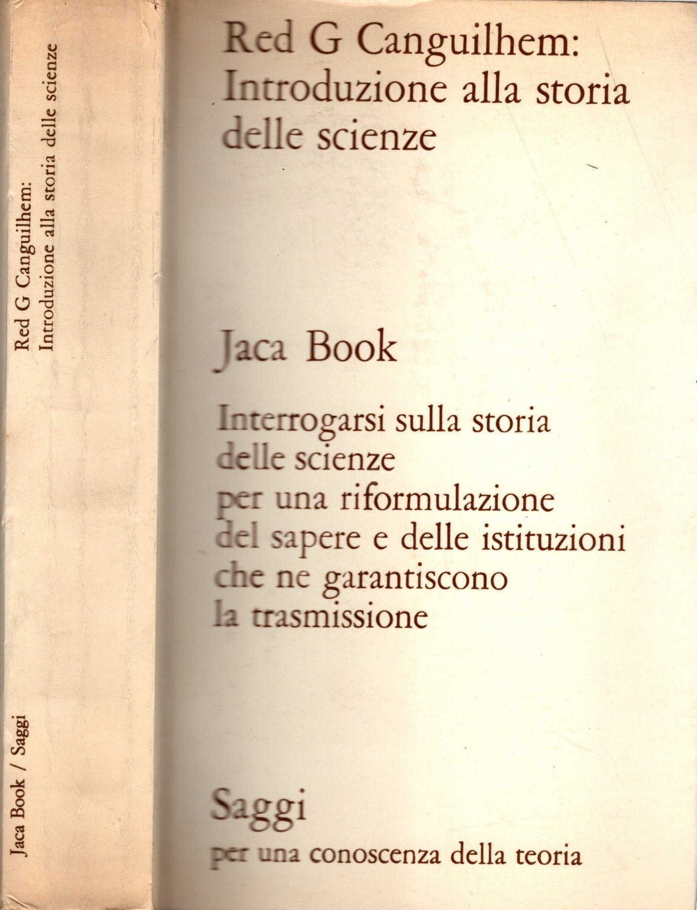 Introduzione alla storia delle scienze di Red G Canguilhelm