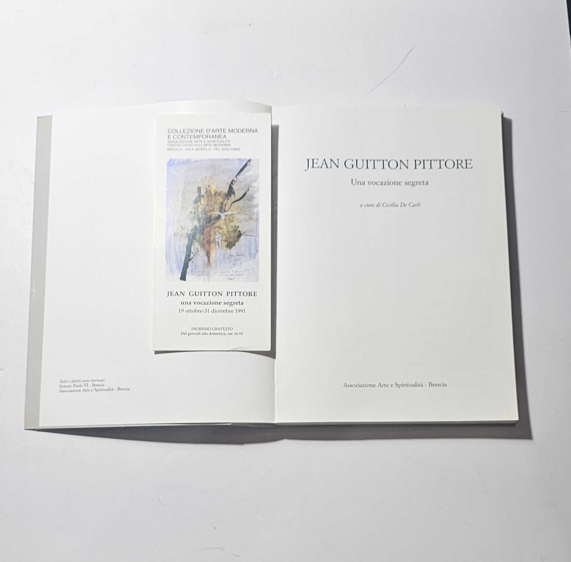 Frontespizio Jean Guitton pittore arte spiritualità Brescia iolibrocarmine