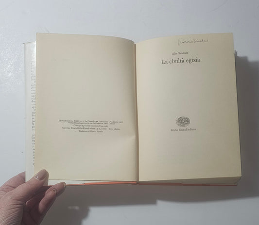 Frontespizio del volume La Civiltà Egizia Alan Gardiner iolibrocarmine
