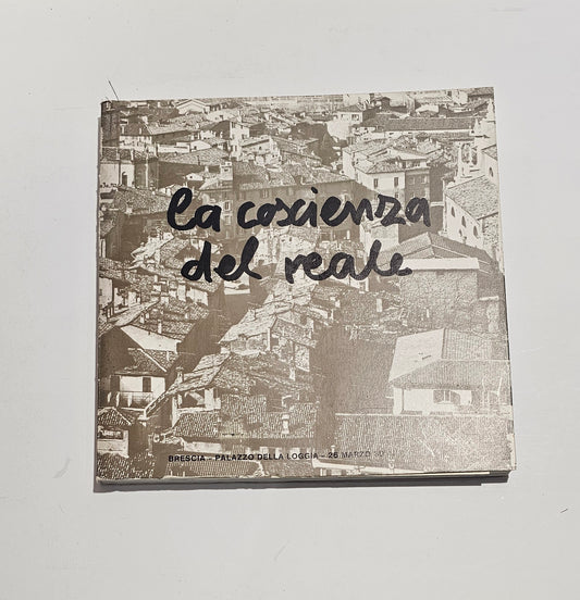 Catalogo mostra La coscienza del reale Brescia 1974 copertina