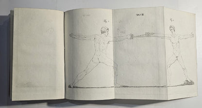 Tavola ripiegata con figure schermistiche libro antico iolibrocarmine