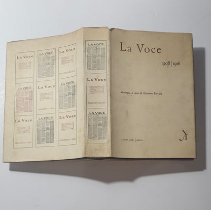 iolibrocarmine sovraccoperta libro La Voce 1908 1916 antologia Giansiro Ferrata